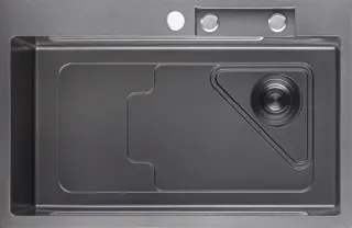 Мойка кухонная GranFest METAL 7246 PVD графит